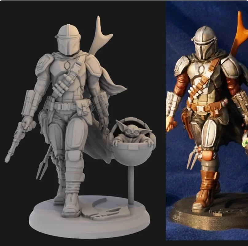 

1/24 1/12 Scale Alien Mech Resin Figure Assembled White Model Kit Hobby Miniatures 3d Print Unassembled And Unpainted Kit