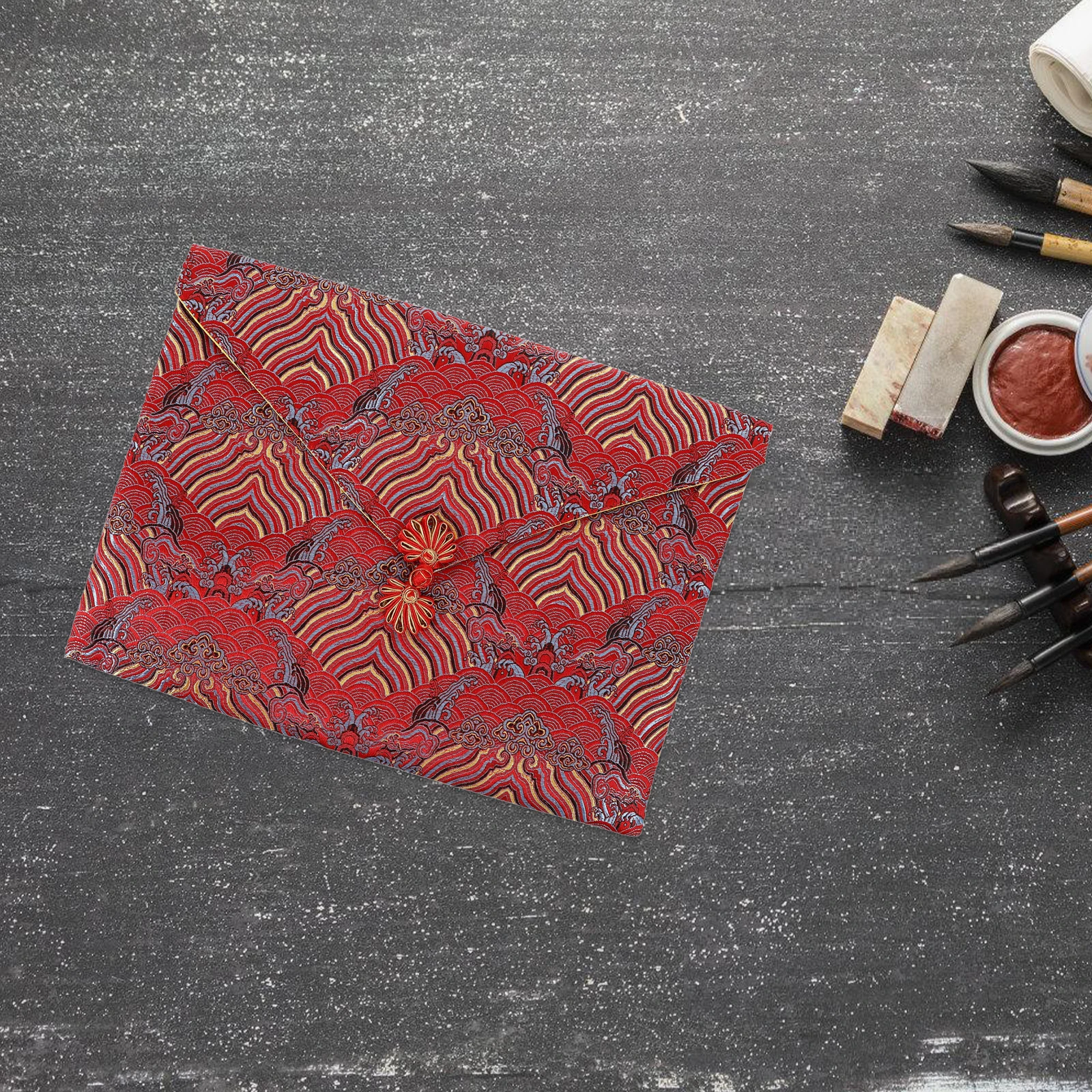 

Scripture Storage Bag Cloth Material Lightweight Compact Size Travel Office Use Baby Shower Souvenir Buddist Bag File