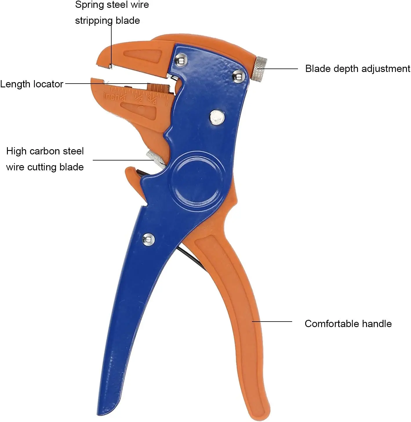 Multi-Functional HS-700D Wire Stripper Pliers for Electronic and Automotive Repair, Needle-Nose Duckbill Cable Stripping Tool