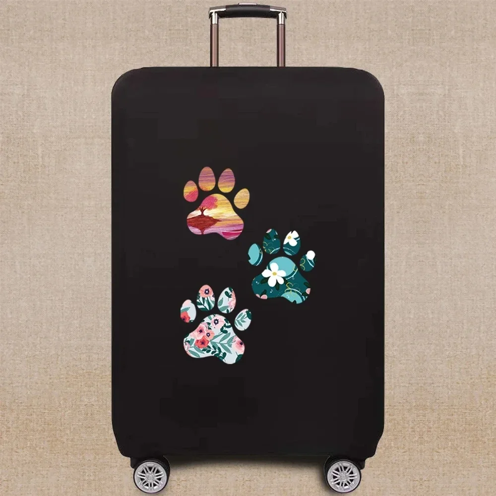 Luggage Cover Elastic Baggage Suitable for 18-32 Inch Suitcase Case Dust Cover Dog Footprints Series Pattern Travel Accessories