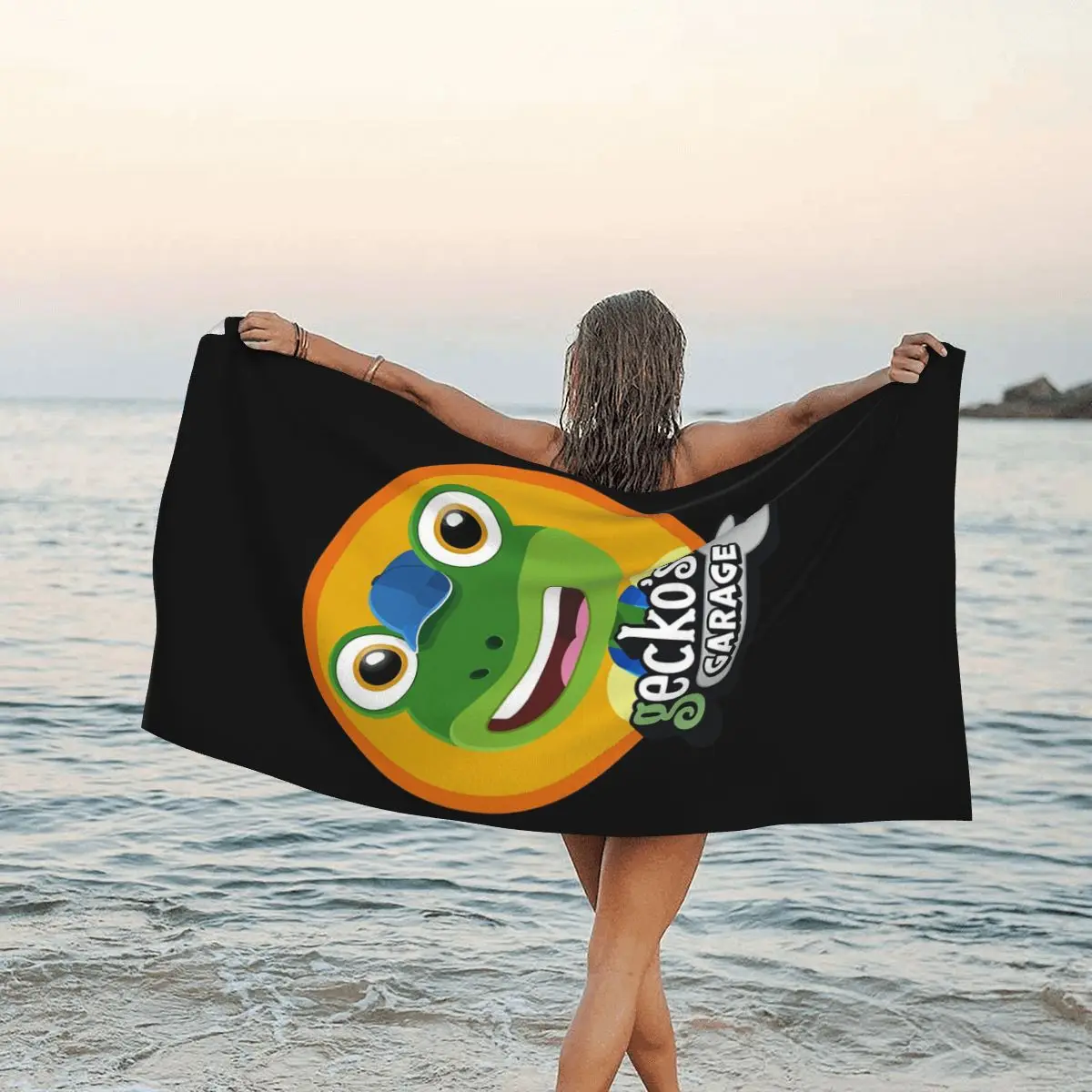 

Kids Garage Geckos Beach Towel Soft Microfiber Quick Dry Absorbent Quick Towels For Pool