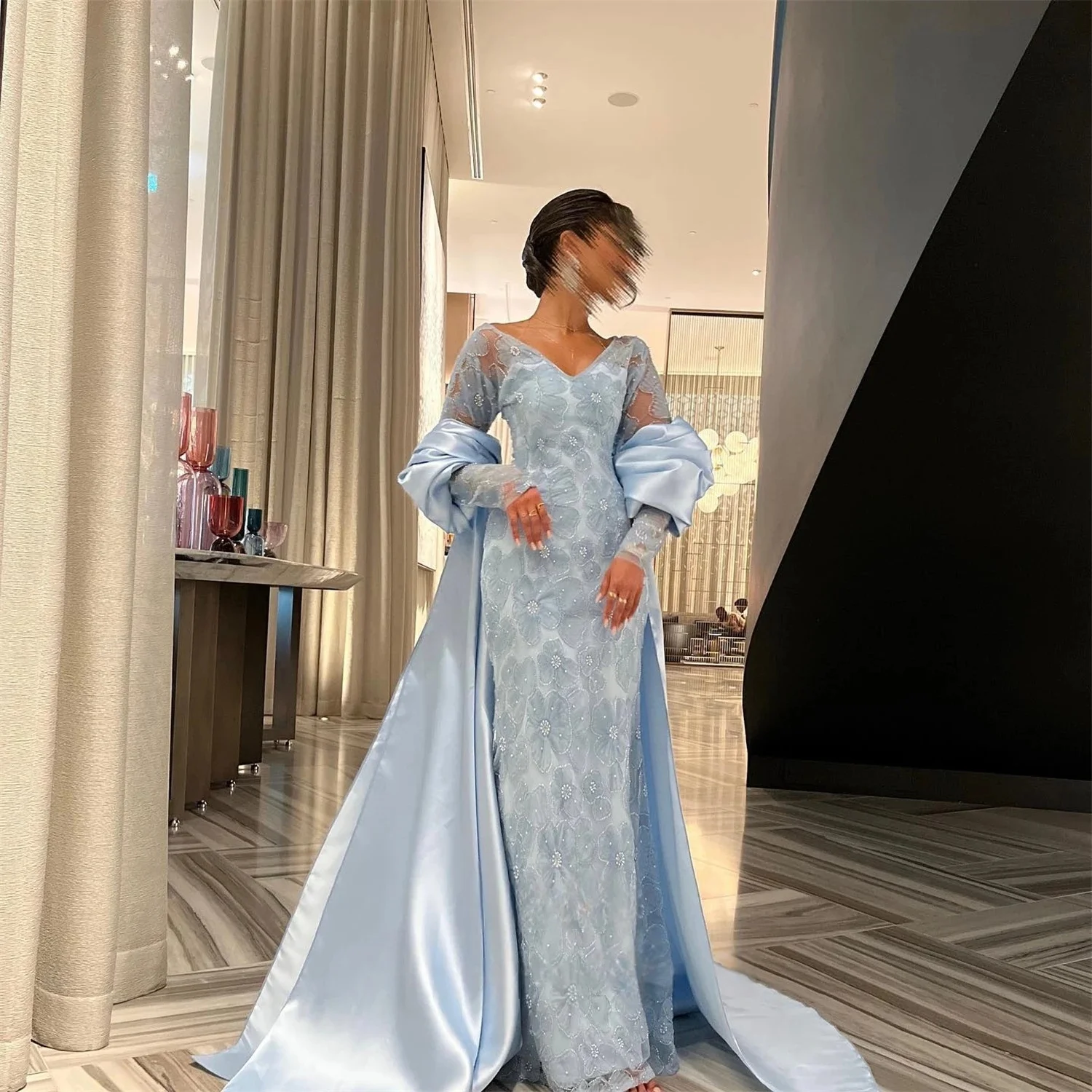 

Кружевное платье с длинными рукавами и бисером на заказ Вечерние платья Pastrol Унисекс Джерси Ретро Дубай Саудовская Аравия Пром Индивидуальные