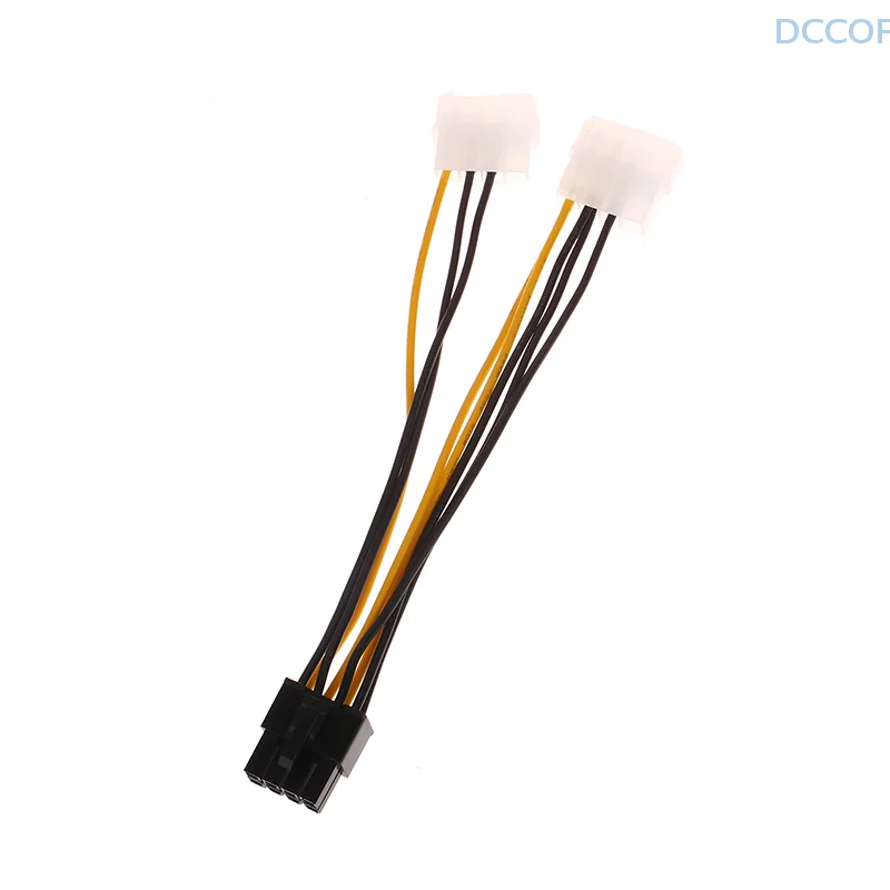 1Pc 4Pin To 8Pin Graphics Card Power Y Shape Cable Dual Video Card Power Cord PCI Express To Dual 17cm