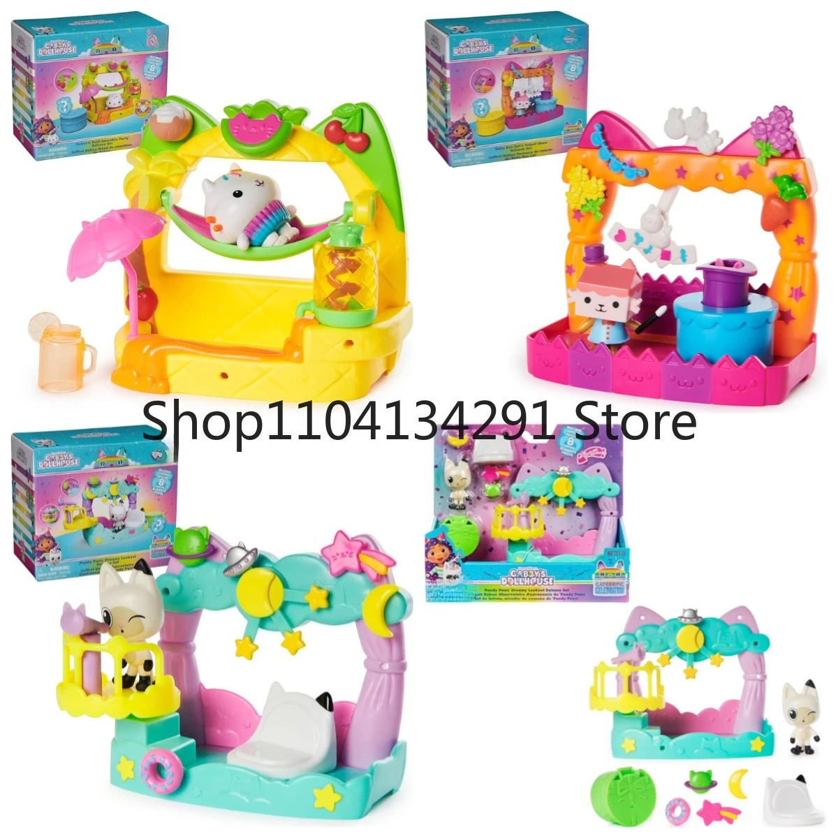 

Оригинальный кукольный домик Габби, мини-сцена, торт, кошка, Дораэмон, для девочек, ролевые игры, детская игрушка, слепая коробка, подарок на день рождения, коллекционная