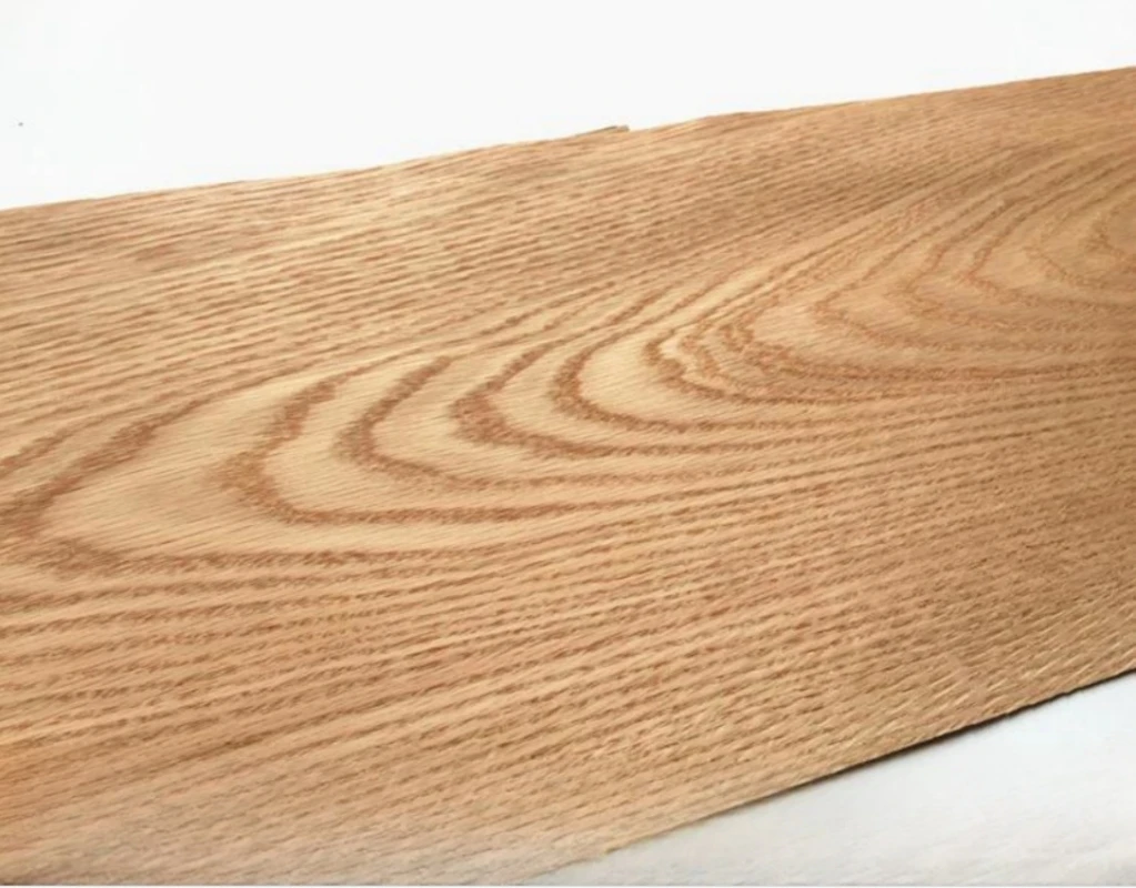 Chapa de roble rojo genuino Natural para muebles, chapa de madera de alrededor de 23x250cm, 0,5mm de espesor, C/C