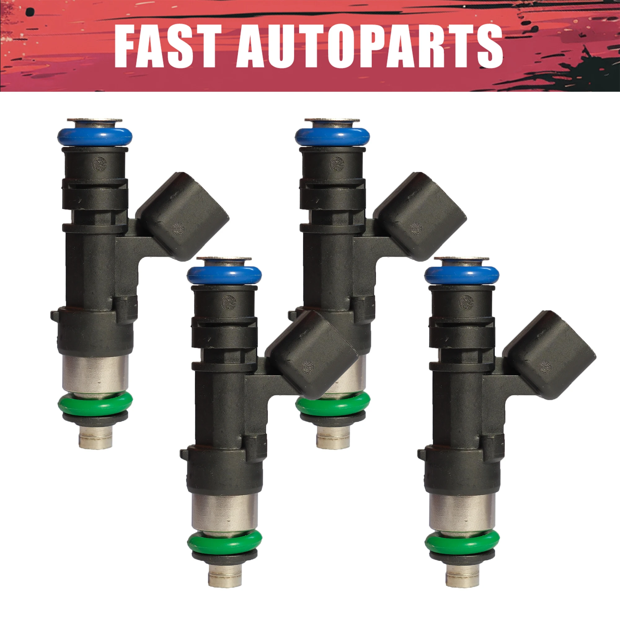 Fuel Injector,0280158284,4Pcs,For Ford Fiesta 1.6L I4 Flex L4 10-13 AE8E-BA EV14ES