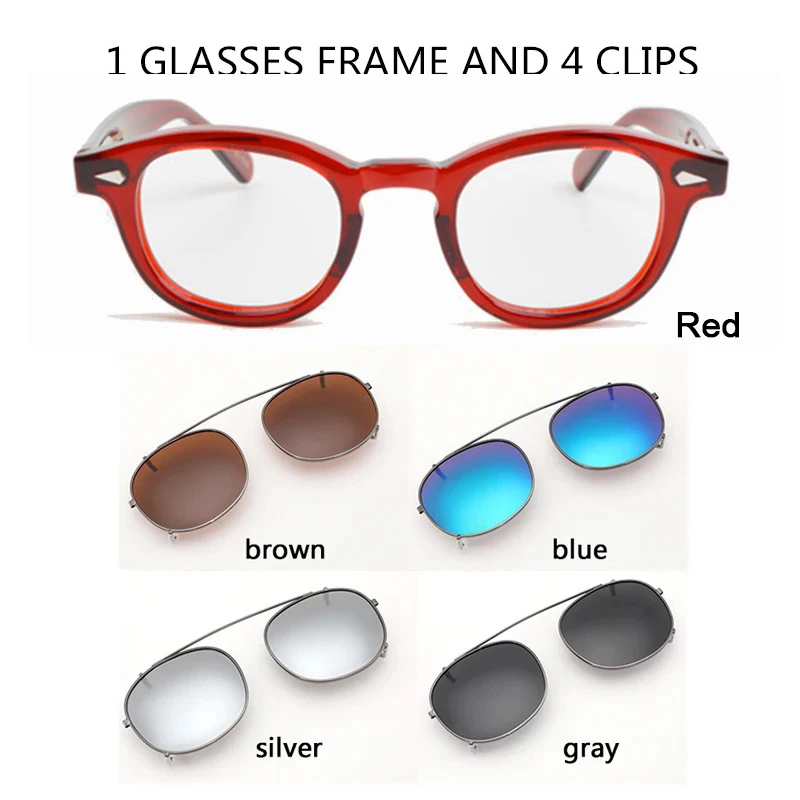 Runde Clip auf Sonnenbrille Frauen Polarisierte Linse UV400 Mann Johnny Depp Lemtosh Sonnenbrille Luxus Marke Vintage Schutzbrillen – Detail 18