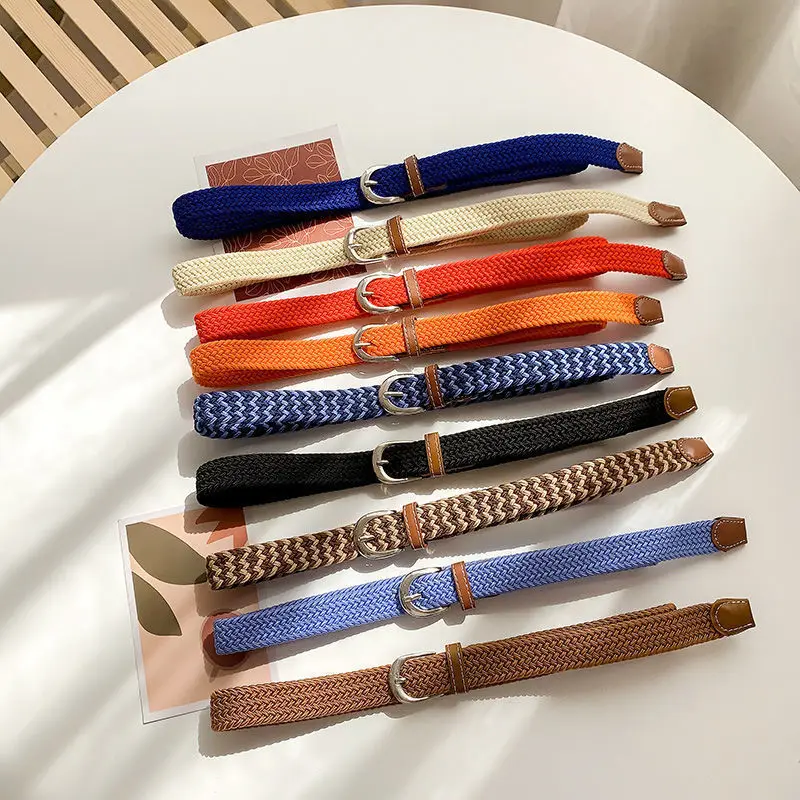 Factory Made High Quality Golf Comfortable Leisure Belt 2.5cm Wide Fine Elastic Woven for Men and Women