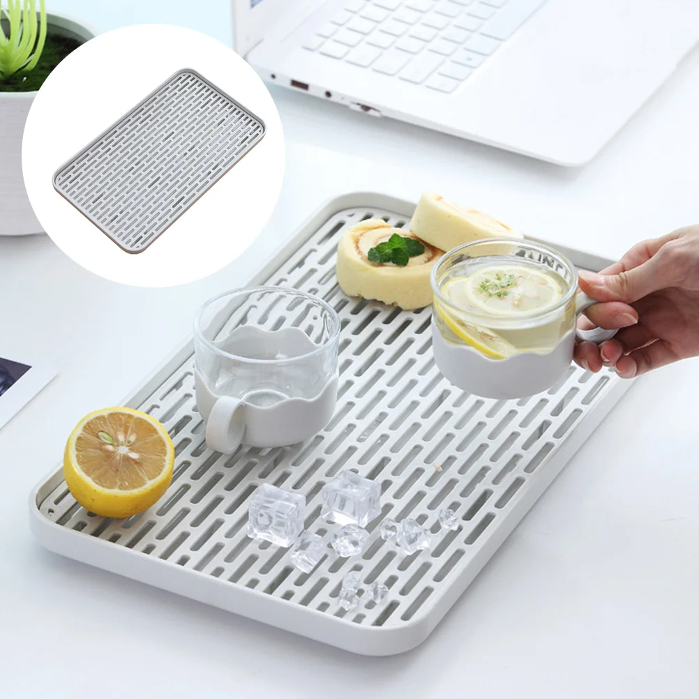 

Double Layer Draining Tray Dish Drying Rack Clothes Baby Essentials Bottle Station Kitchen Organizer Serving Fruit Pad
