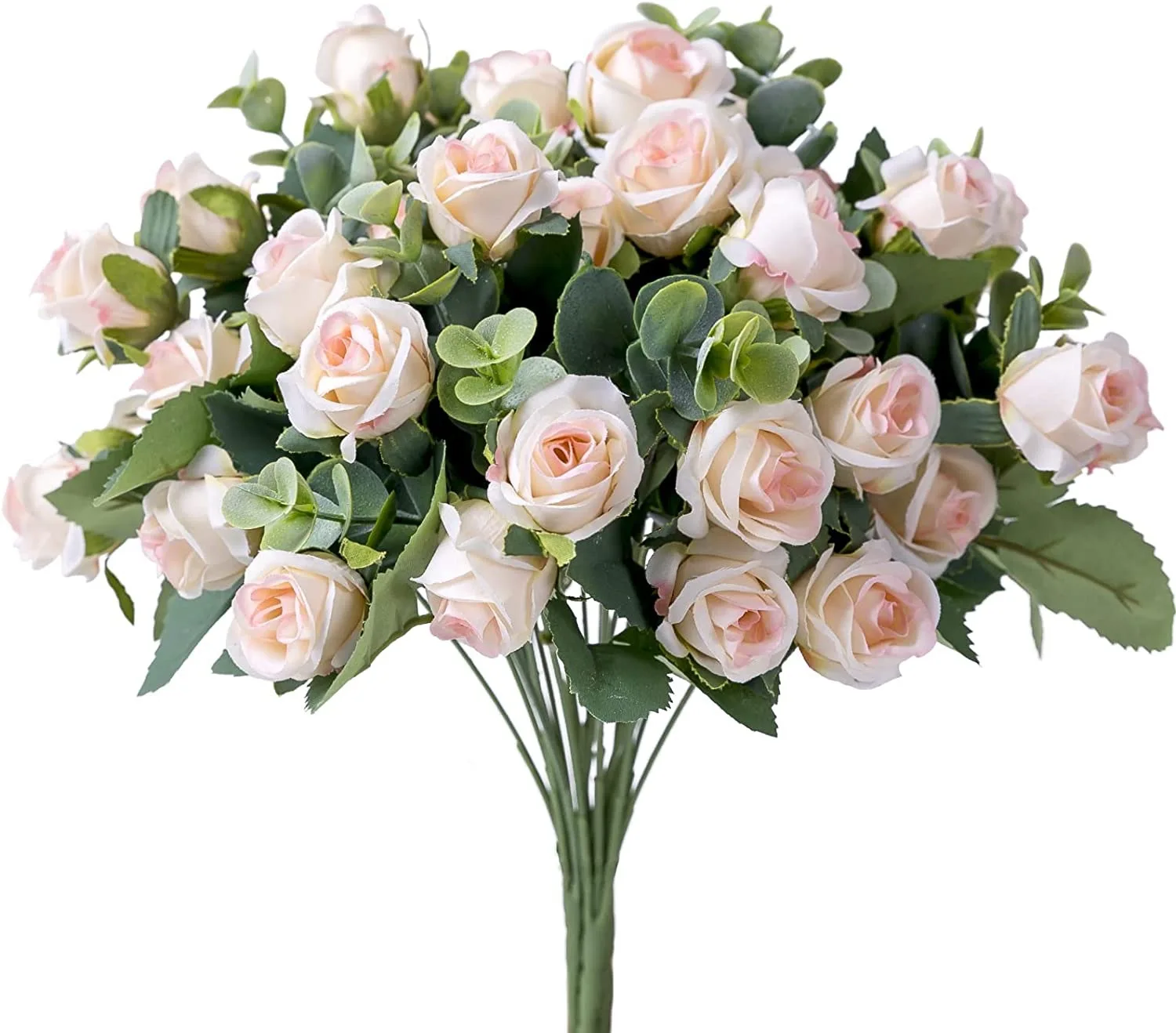 15 Köpfe Künstliche Seidenrosen Brautstrauß für Heim, Hochzeit, Blumenarrangement, Garten, Künstliche Blumen, DIY-Geschenk, Deko – Detail 17