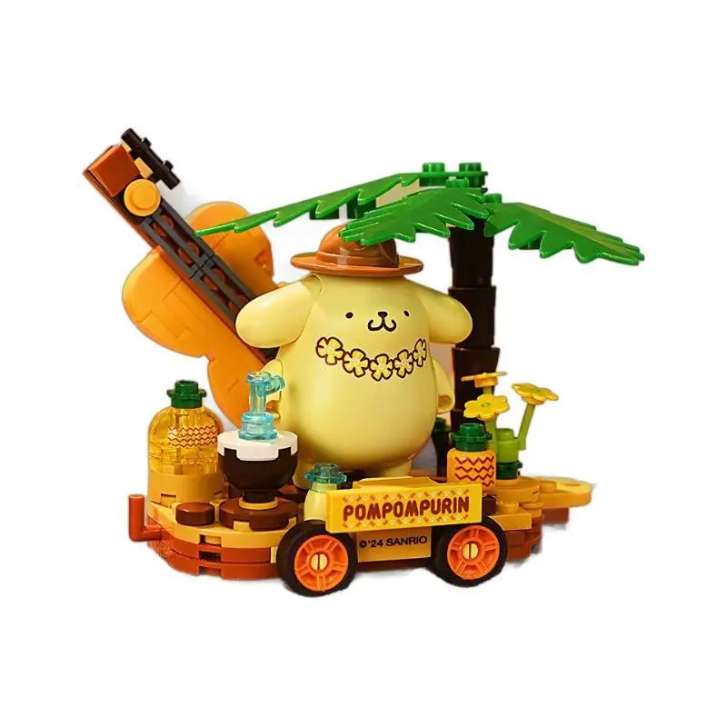 Neuer Keeppley Baustein Sanrio Kuromi Halb-Meerjungfrau Original Niedliches Cartoon-Montagemodell Dekoration Kinderspielzeug Mädchengeschenk