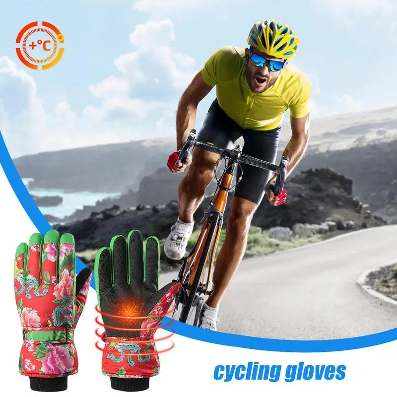 Waterproof Winter Warm Gloves Cycling Glove Thermal Full-Finger Skiing Glove Personalizeds Fashionable Gloves Touchscreen