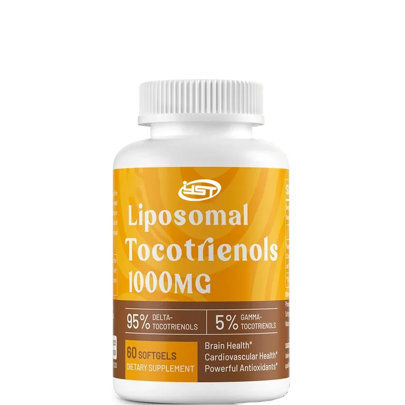 Liposomal tocotrienol 1000mg-soporta cardiovascular, piel, hueso, antioxidante, 60 cápsulas