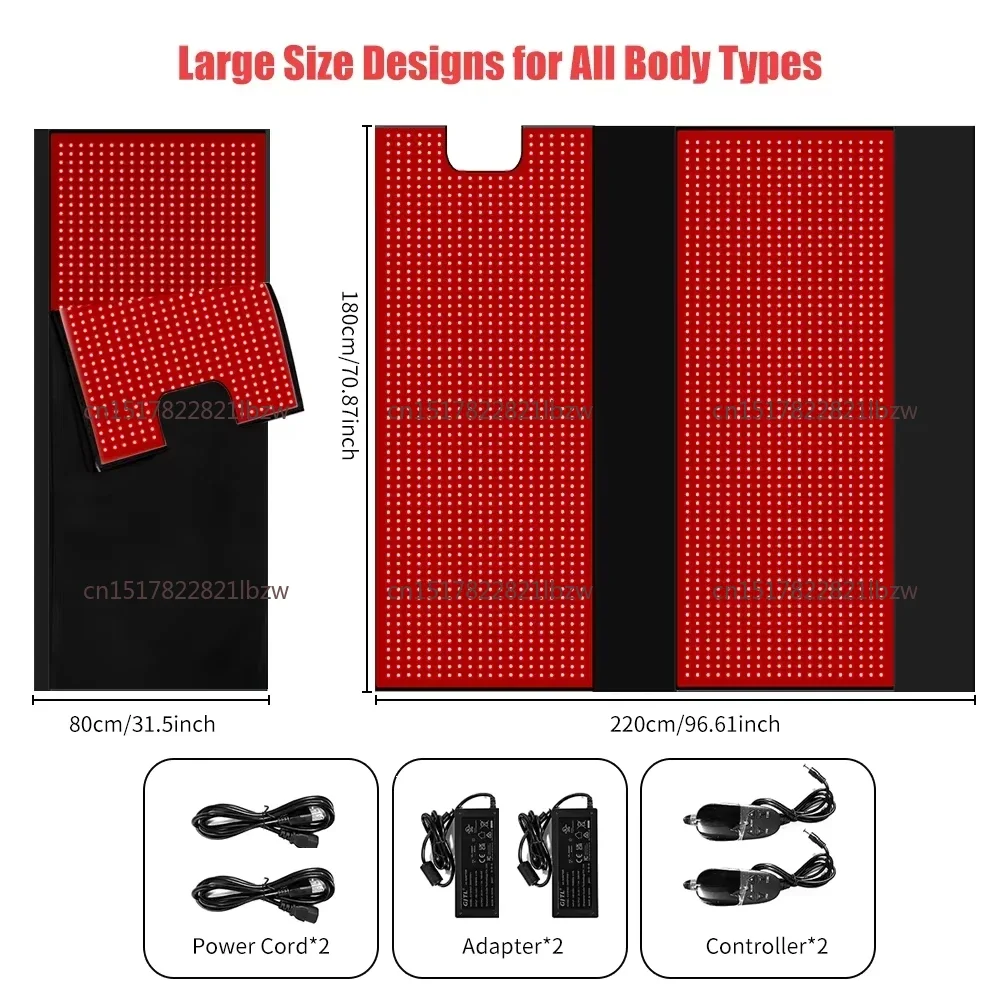 Oversized Red Light Therapy Mat LED 660&850nm Near    Sleeping Bag Blanket Large Pads for Full Whole Body Care Home Use