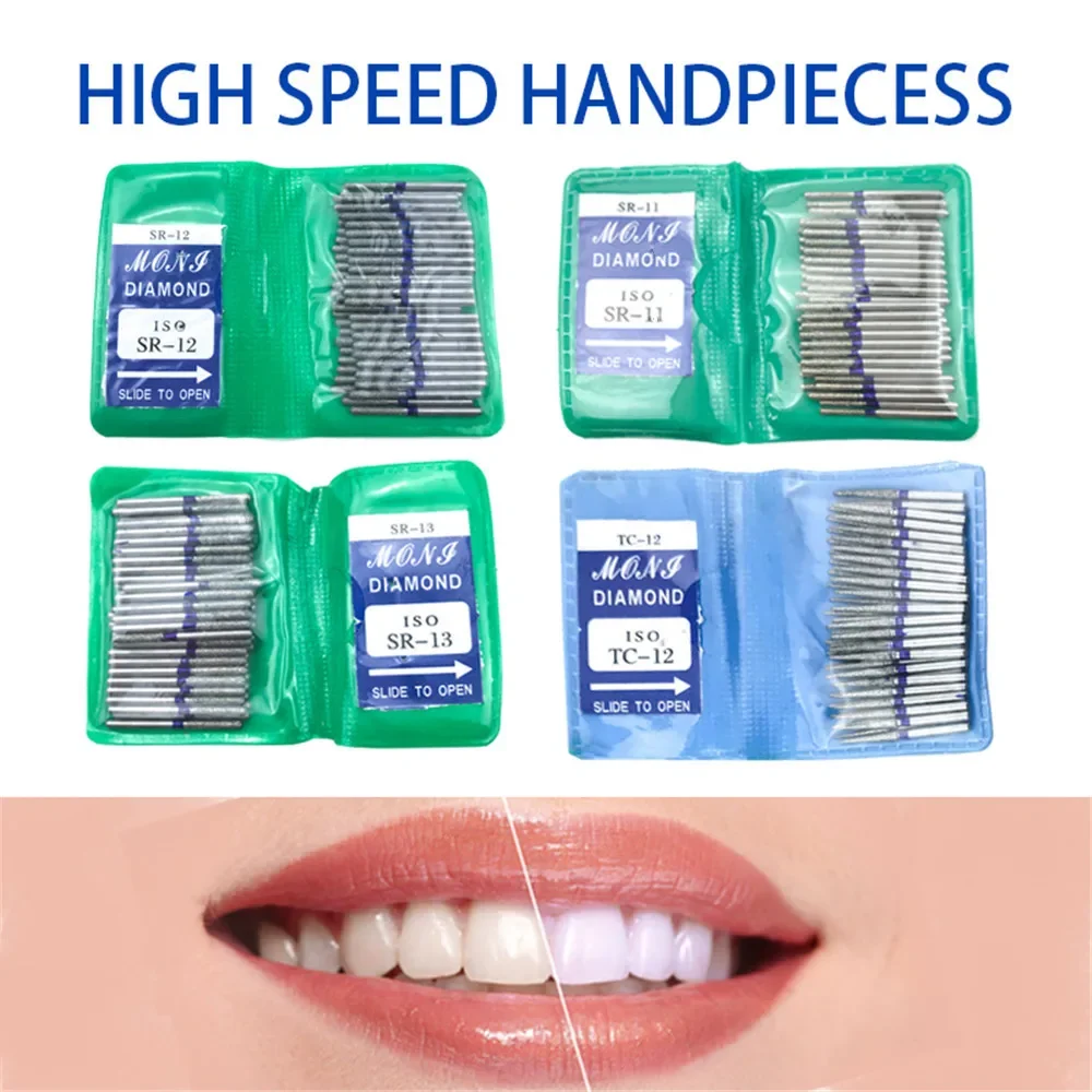 

50pcs Dental Diamond FG High Speed Burs SR series for teeth polishing 1.6mm