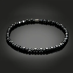 Healing Necklace Magnetic Therapy Necklace Black Hematite Necklace Pain Relief Jewelry Gift for Birthday Mother's Day
