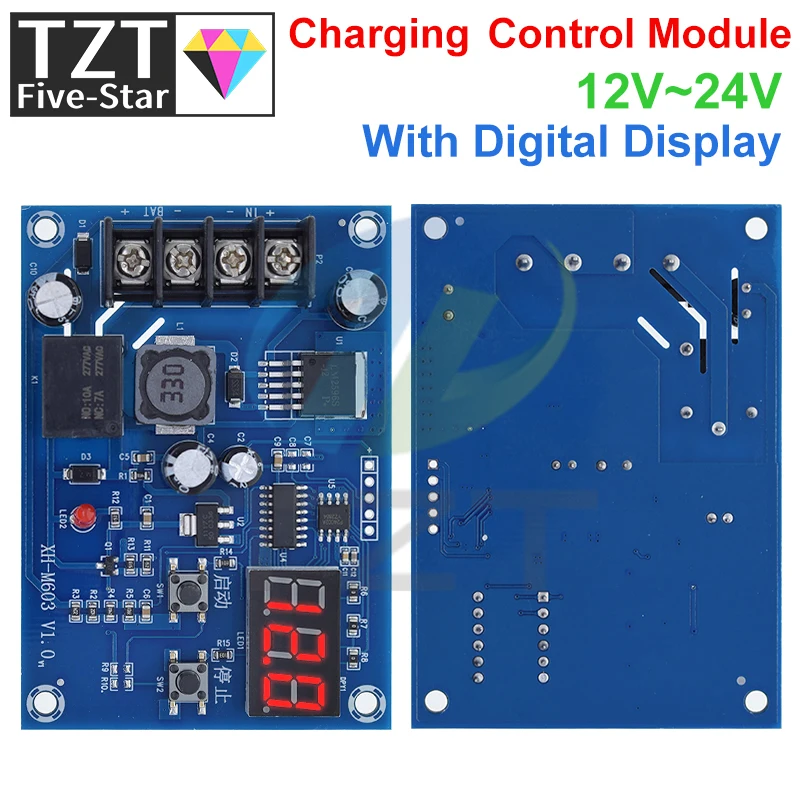 Imagem -04 - Tzt Xh-m603 Módulo de Controle de Carregamento 1224v Carregador de Bateria de Lítio de Armazenamento Interruptor de Controle Placa de Proteção com Display Led Novo