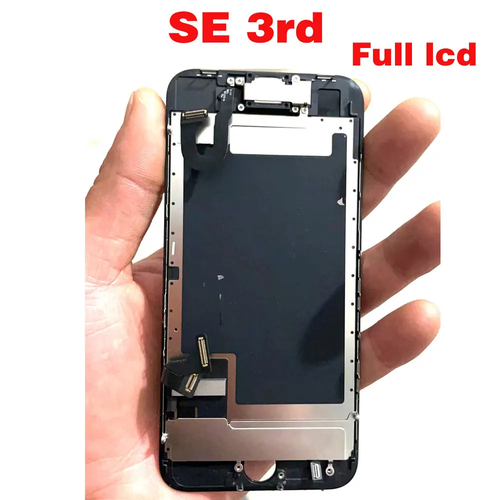 Display LCD original para iPhone, Peças de reposição, Recondicionado para iPhone SE, 3rd Gen, Tela LCD completa, Câmera frontal, 2022