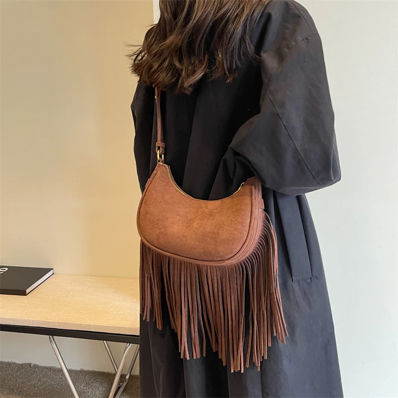 Luxury Brand Armpit Bags for Women High Quality Leather Velvet Shoulder Bag Cute Purses and Handbags Designer Flow Crossbody Bag