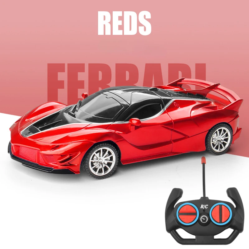 Radio Remote Control Car Rechargeable High Speed 15km/h 2.4G with LED Lights Boys and Girls Toys Remote Control Supercar Model