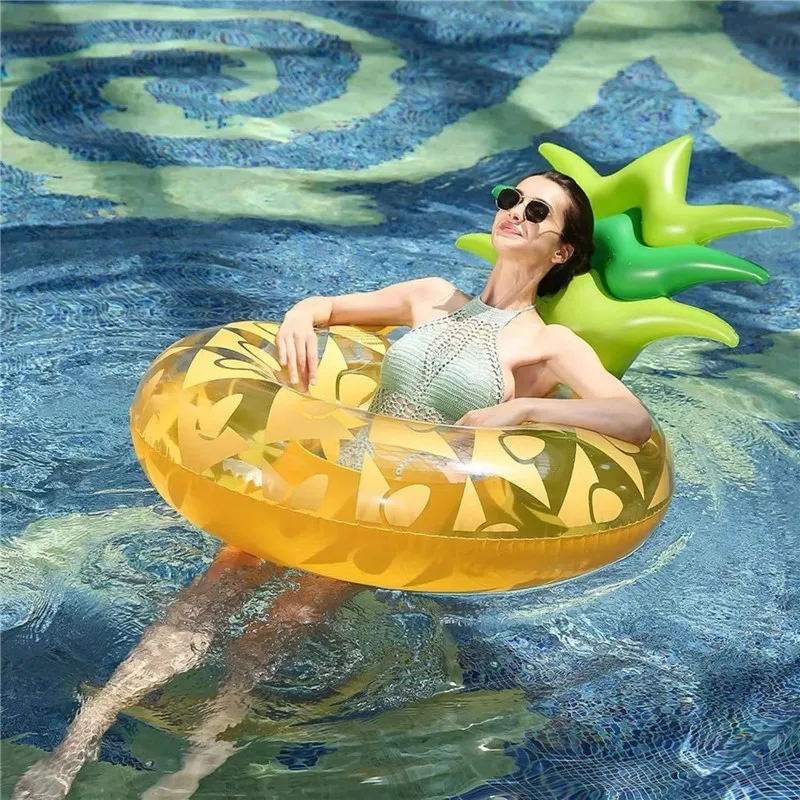 Jouet gonflable ananas 120cm, style fruit, anneau de natation, extérieur, été, plage, piscine, cercle flotteur, jouet aquatique gonflable