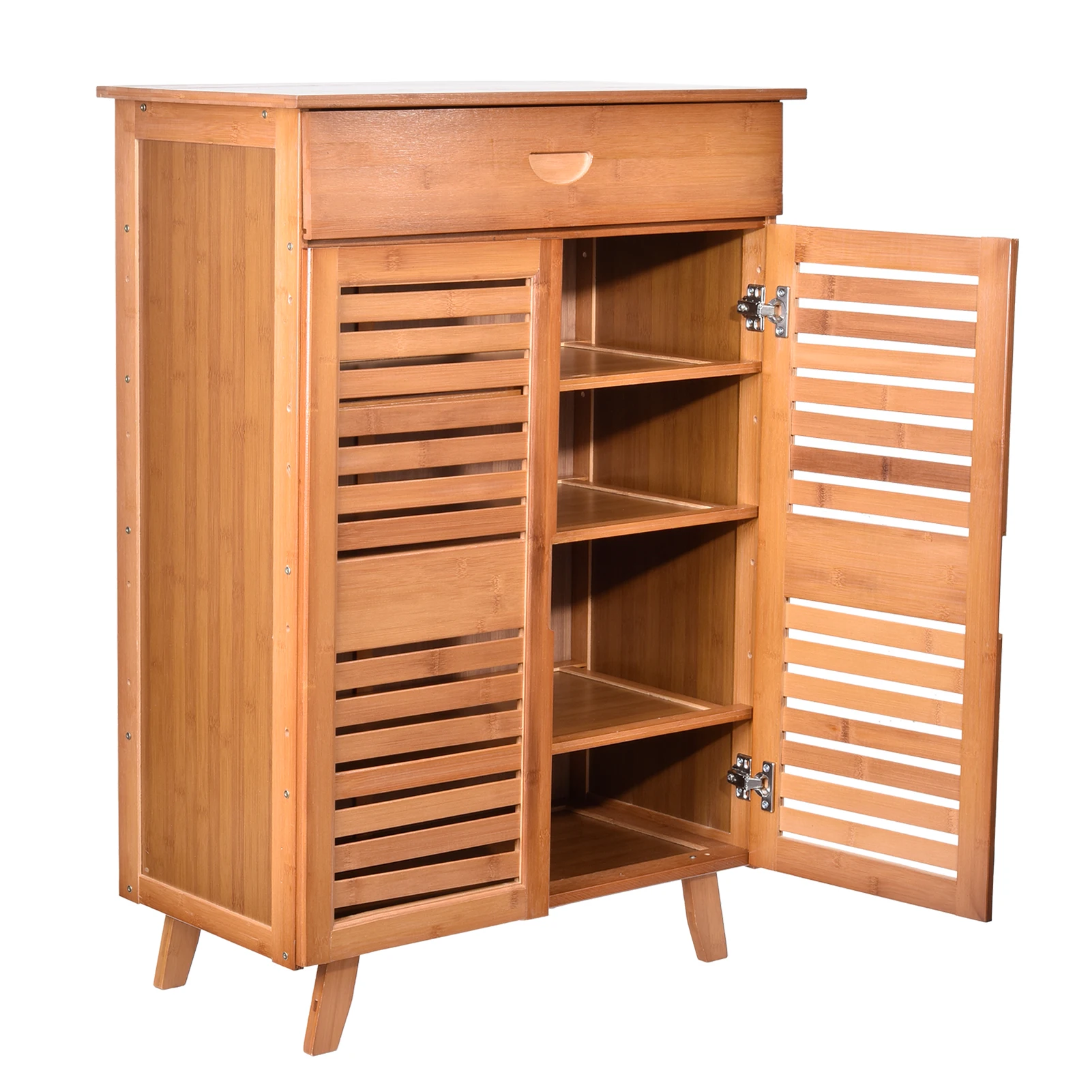 

Shoe Storage Entryway Cabinet with Drawers, Freestanding Shoe Rack Organizer – Shoe Containers for Bedroom Dorm Apartment
