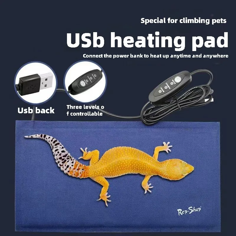 Electric Thermostat Waterproof Terrarium Warmer With USB Plug Reptile Heating Pad 7.5W 5W 3.5W Seedling Controller 1.25 M Long