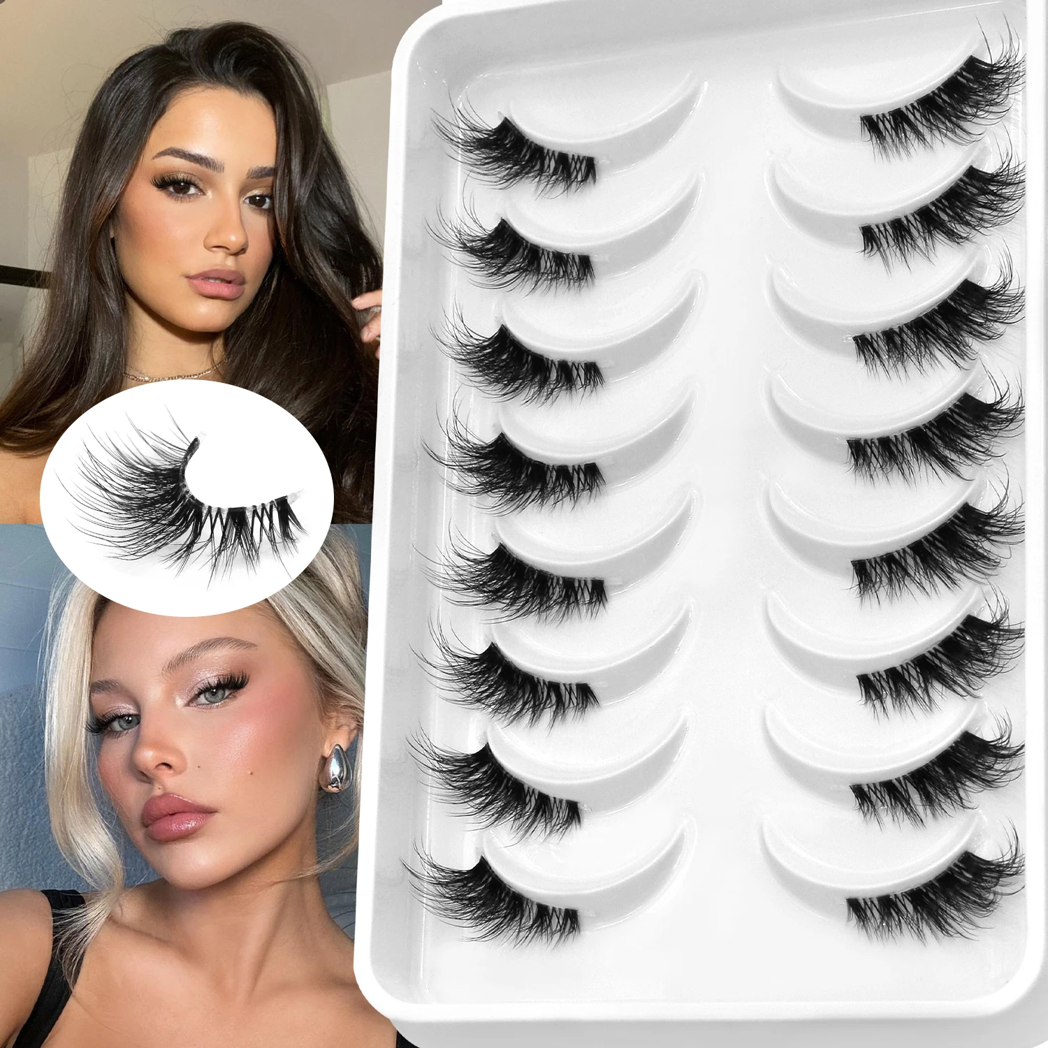 False Eyelashes Half Lashes, Cat Eye Look