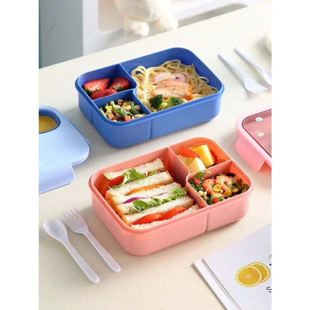 

1Pc Cartoon Lunch Box, Microwaveable, Portable, Salad, Rice Bowl, Suitable For Students & Working Class, Fruit, Vegetables, Sandwich, Perfect For Meal Prep ,Kitchen,Christmas Gift