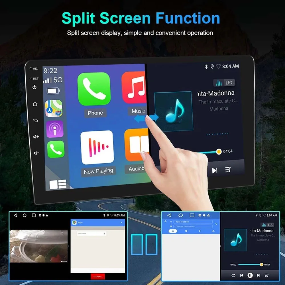 ملاحة أندرويد 14 داخل السيارة مقاس 9 بوصة مناسبة لسيارة Carplay + أندرويد لموديلات Ford Transit 2014-2018 (مع فتحات) 4+64G+AHD #4