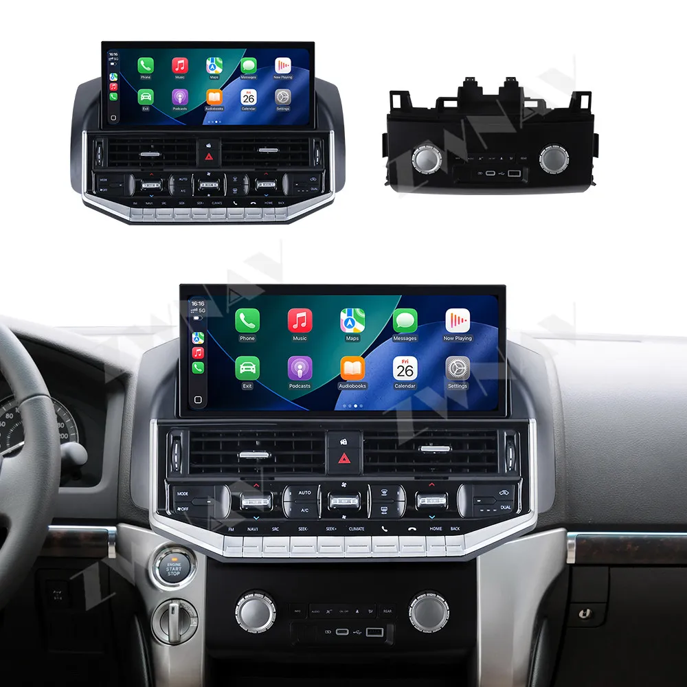 12.3 Inch Android 15 Car Radio For Toyota Land Cruiser LC200 2007-2015 Upgrade To LC300 Style Wireless CarPlay Auto Unit Player