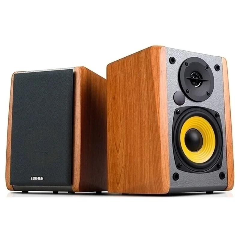 

R1000BT Wireless Bluetooth Speaker Wooden Active Speaker 2.0 Channel Multimedia TV Computer Desktop Audio