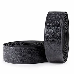 Soft Non-Slip Silicone Shock Absorber, Sweat Wrap Tape, Road Bike Bar Tape, Chrysanthemum Print Handlebar Tapes