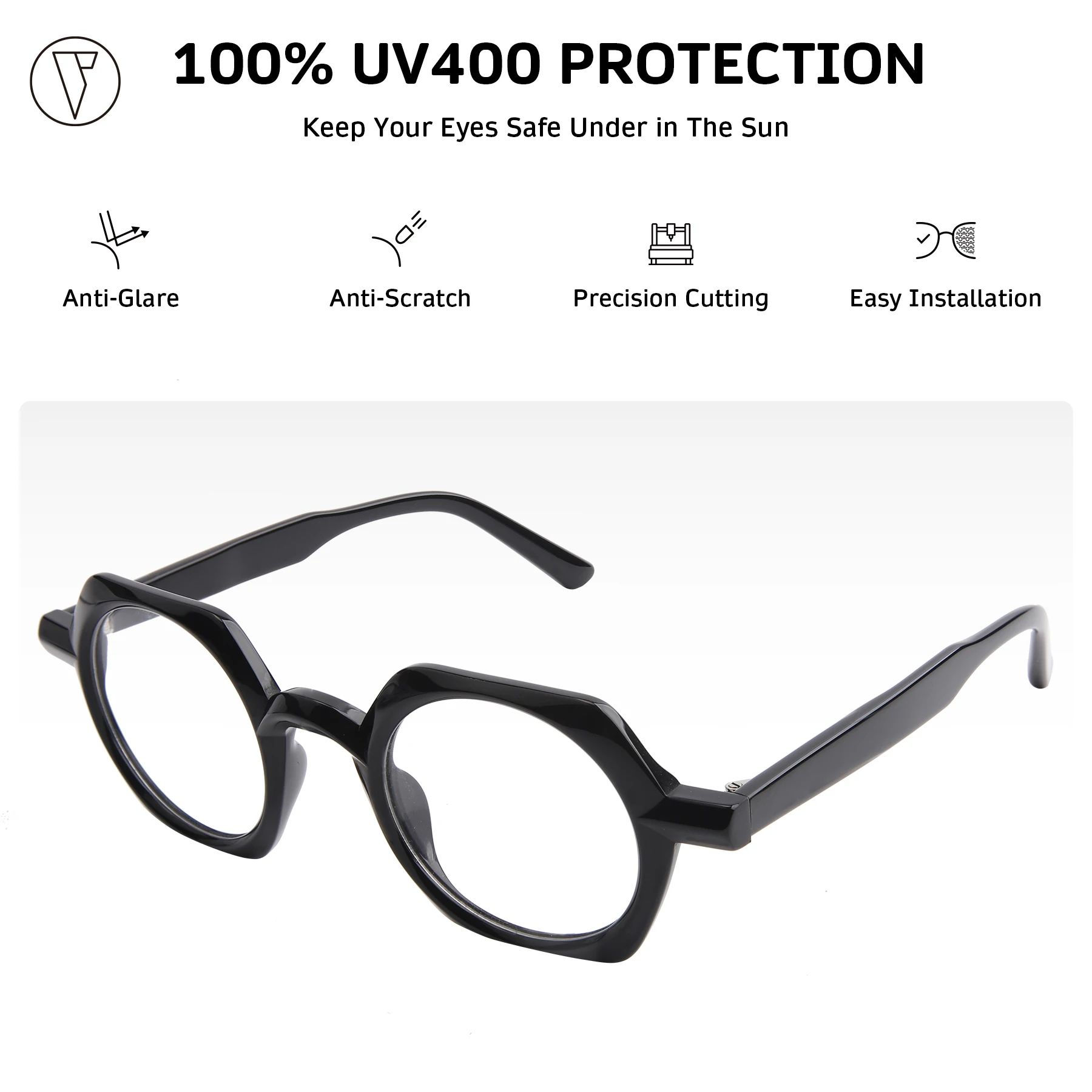 ONDEX Custom Prescription Sunglasses/Eyeglasses,Stylish UV400 Polarized Lenses,Photochromic Lens,Personalized Power-1.00 to-8.50