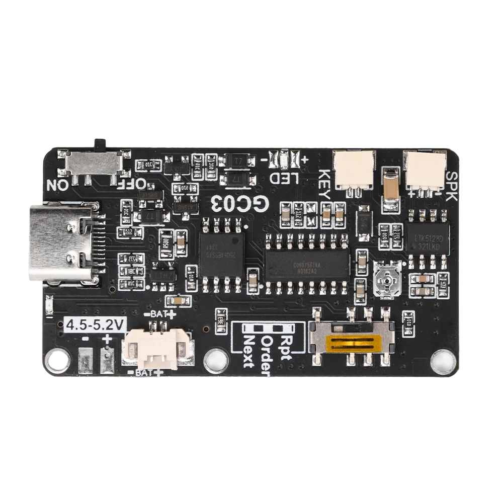 GC03 Recording Card Movement Creative Gift Box Christmas Birthday Card Music Cover MP3 Download Voice Module TYPE-C with Speaker
