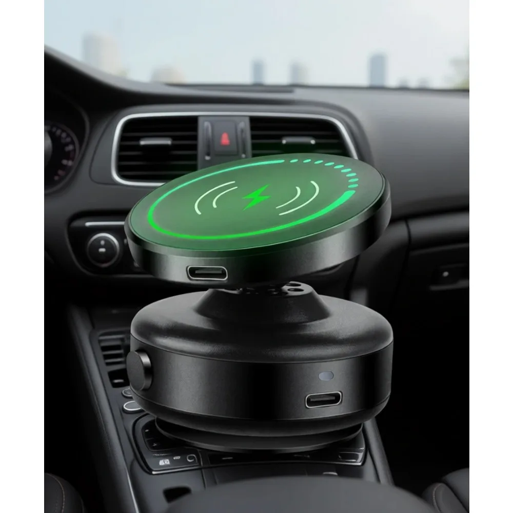 

15W MagSafe Wireless Car Mount 360 Adjustable Magnetic Suction Phone Holder for Screen Windshield Smooth Surface