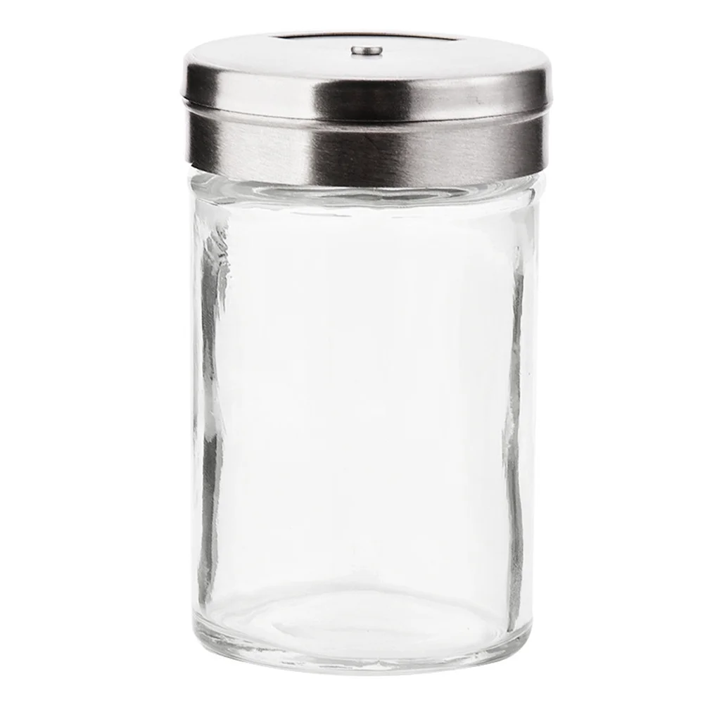 

3Pcs Glass Pepper Salt Shakers Seasoning Bottle Set Transparent Body Removable Lid Kitchen Spice Jar for Bbq and Home