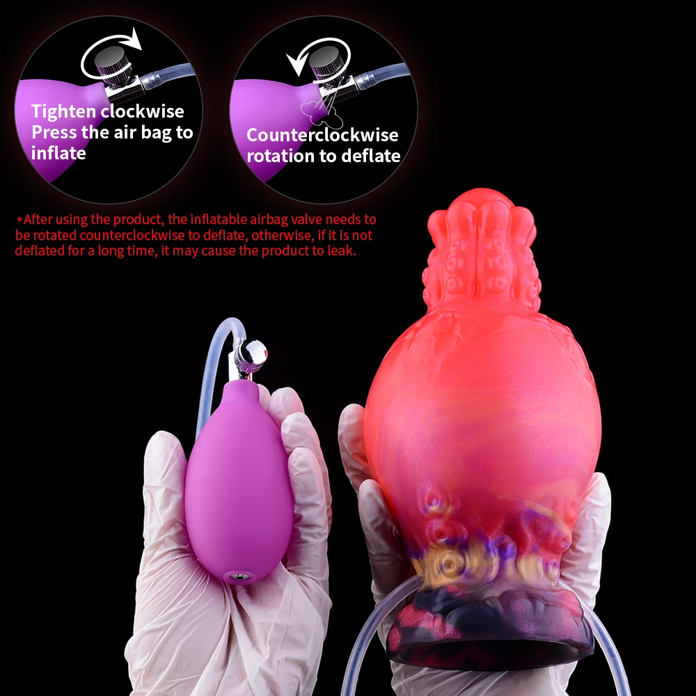 NNSX بامبي المكونات الشرج الخيال الكلب دسار قصيرة وسميكة بعقب المكونات التدفق نفخ عقدة القضيب الكبار الجنس لعب للنساء الرجال