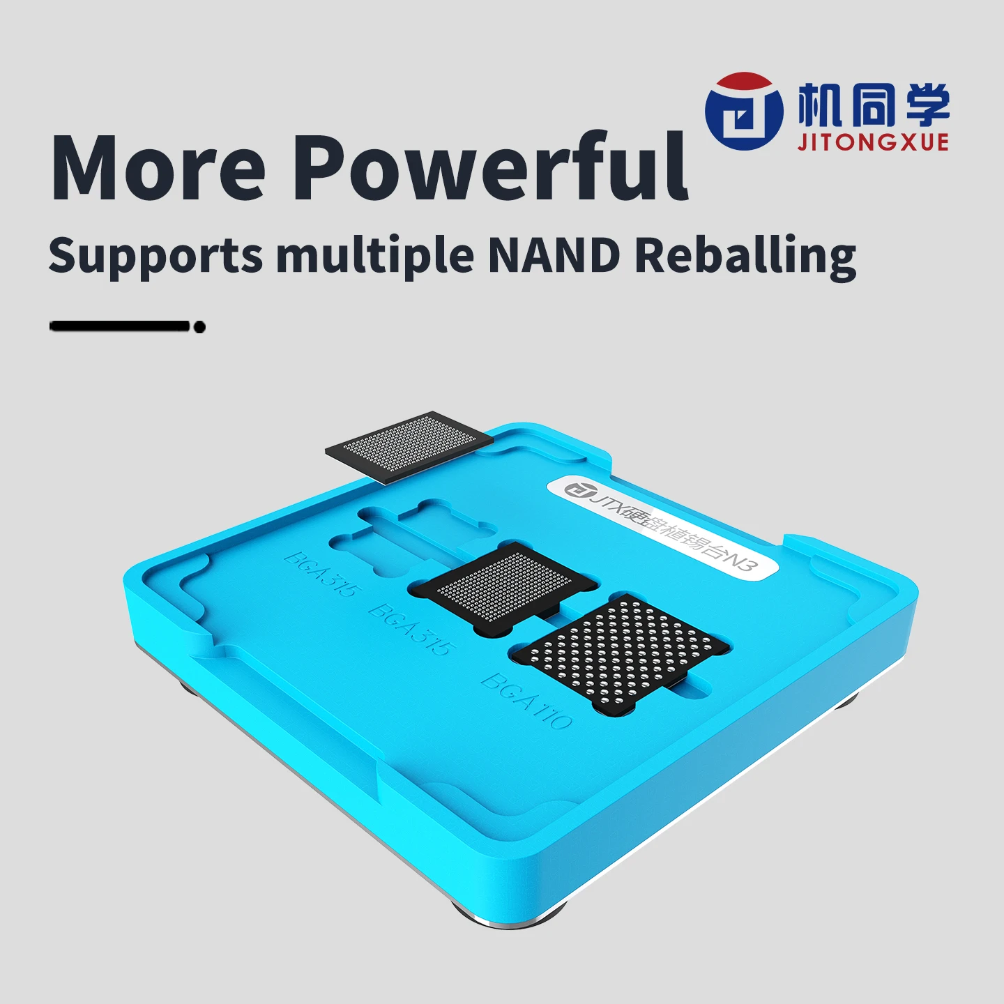 Jtx bga110 bga315 bga plantio estanho reballing estêncil plataforma telefone móvel nand ic chip estanho plantio solda malha de aço dispositivo elétrico