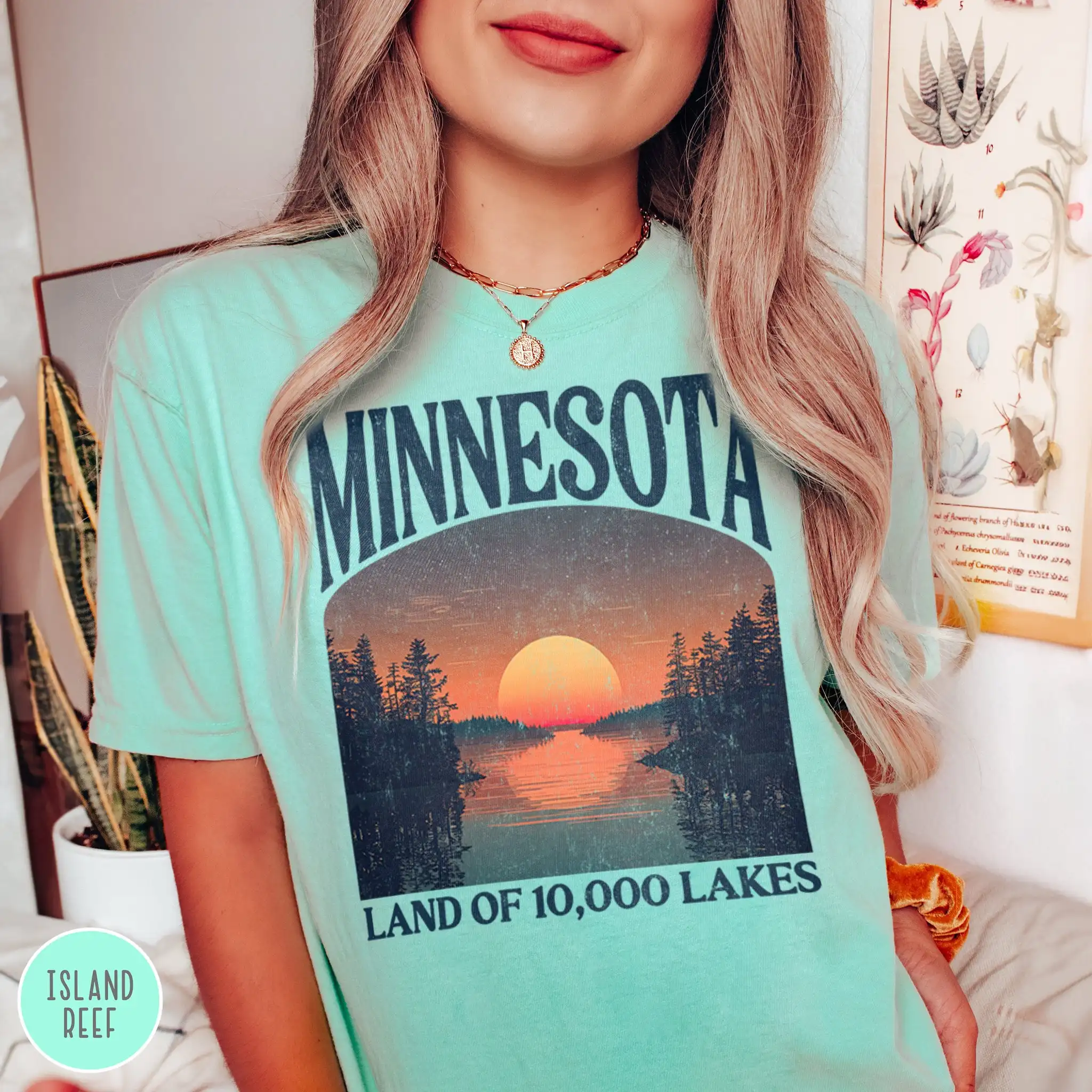 Minnesota T Shirt State Midwest Lake Vacation Vintage Inspired Voyageurs