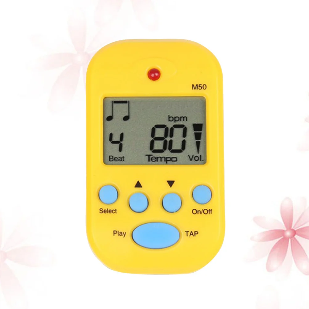 

Yellow Guitar Digital Beat Mini Metronome Mechanical High Accuracy Clip-on Lightweight Portable Professional Music