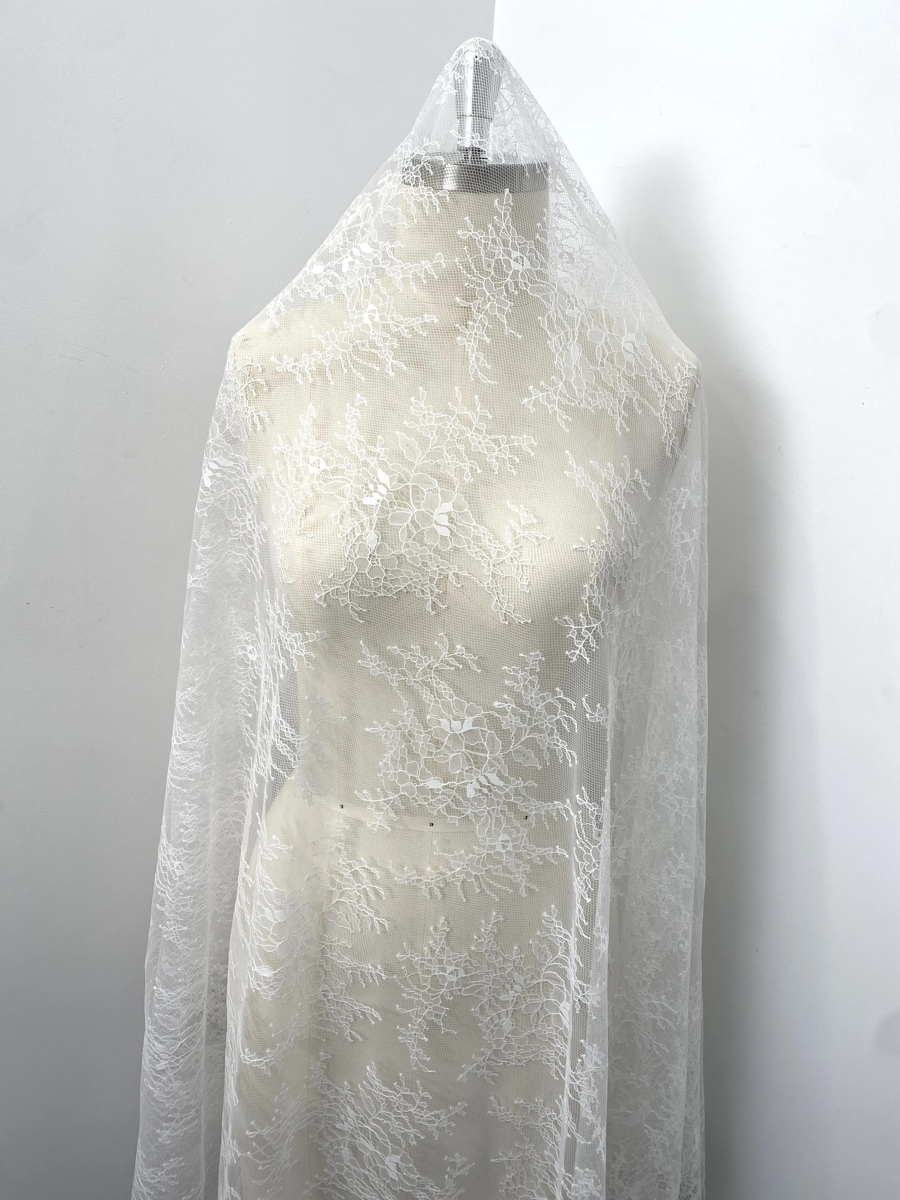 White Lace Fabric  French Chantilly lace bridal lace Evening Dress Lace Lingerie Lace Fabric 3 Meters Piece