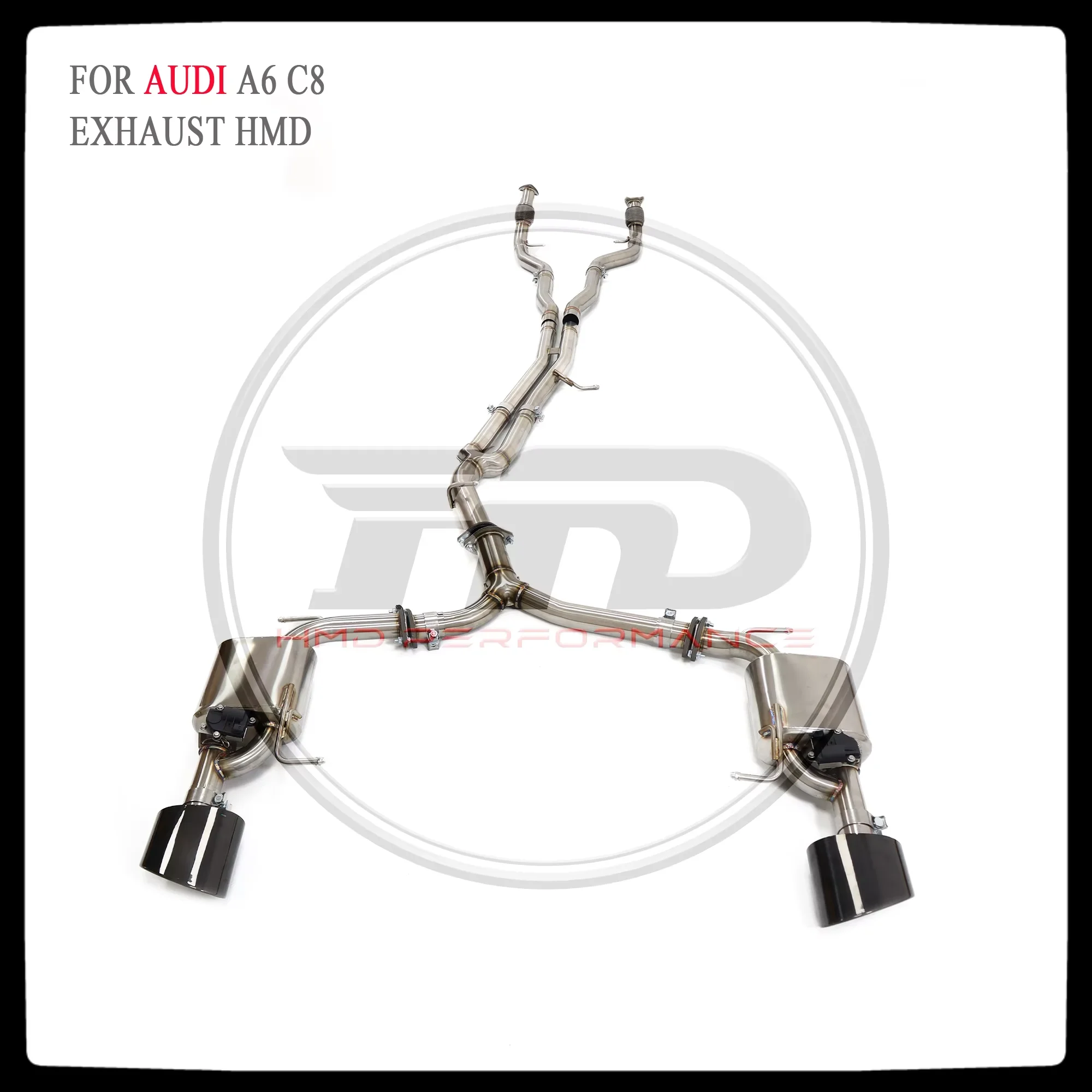 

HMD Exhaust System High Flow Performance Catback for Audi A6 C8 Upgrate RS6 Car Accessories with Valve and Front Pipe