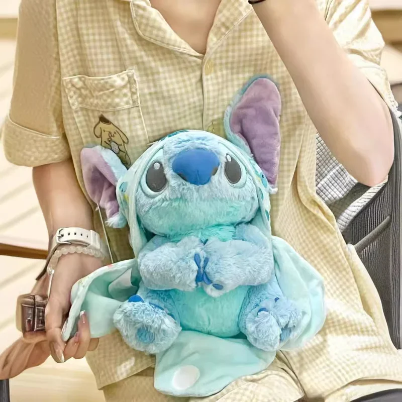 Disney Swaddle niemowlę Stitch wypchana pluszowa zabawka lalka Cartoon Anime rysunek rzuć poduszka dekoracja pokoju prezenty urodzinowe dla dzieci