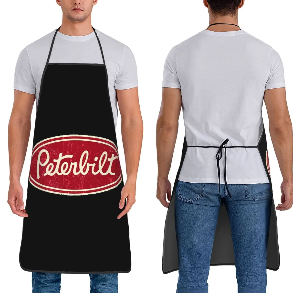 Peterbilt Truck Racing Logo Apron Chef Cuisine Tablier Waterproof Bib Kitchen Cleaning Pinafore for Women Men Gardening