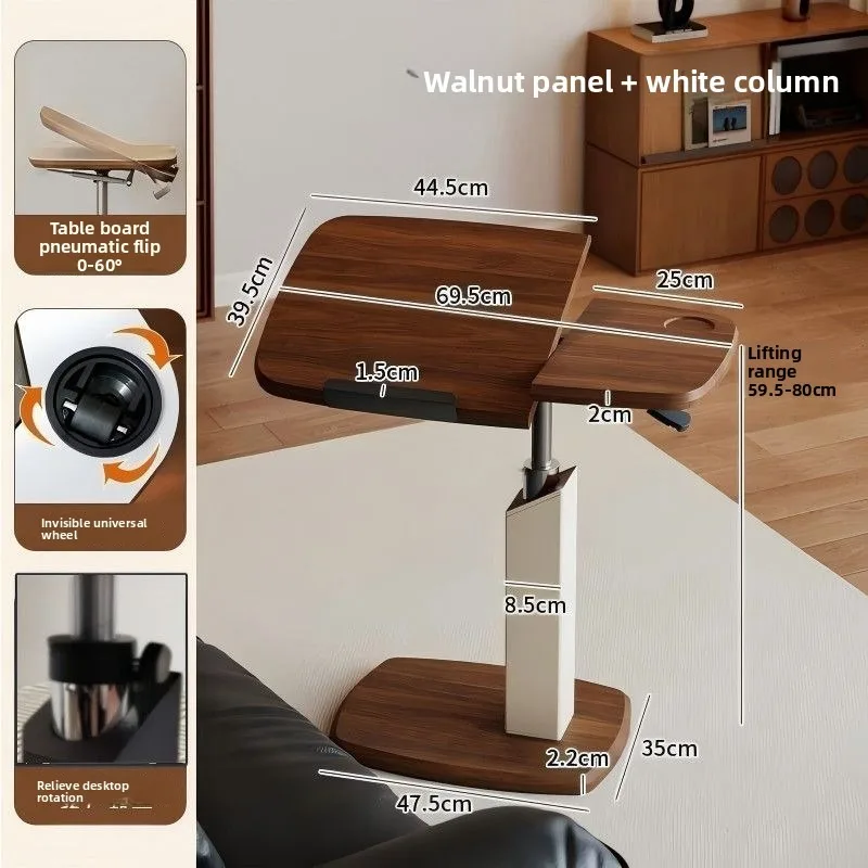 Sofa Side Table Removable Flip Small Table Living Room Coffee Table Bedroom Lift Bedside Table Household Rotating Computer Table - view 6