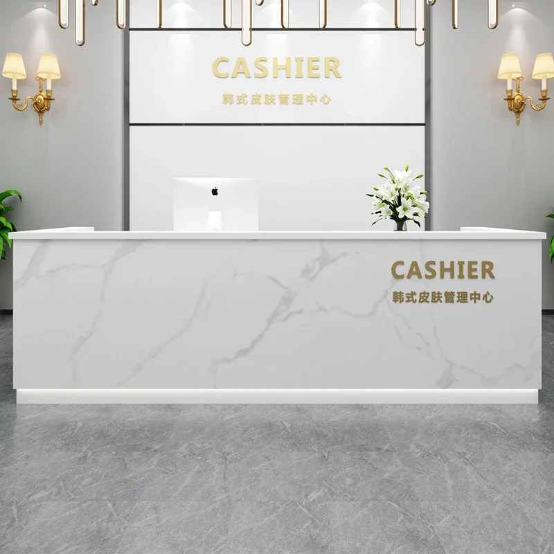 Cashier, cosmetics store, simple modern clothing store, hotel company, bag shop, reception desk