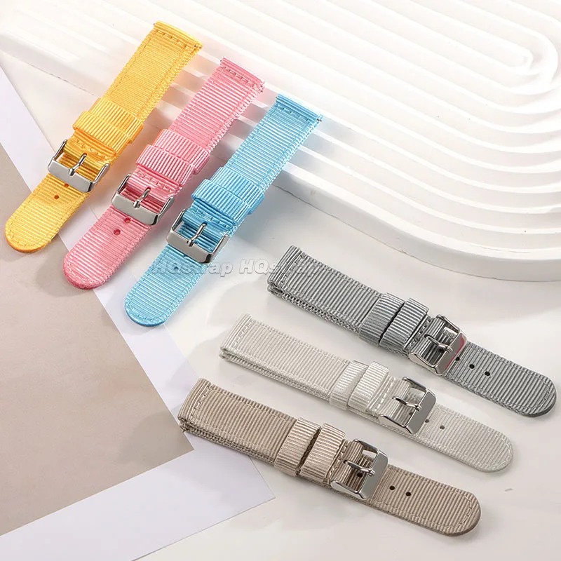 18mm 20mm 22mm 24mm Premium Nylon Armband für Huawei Gt2 für Seiko Strap Canvas Quick Release Armband Ersatz Zubehör