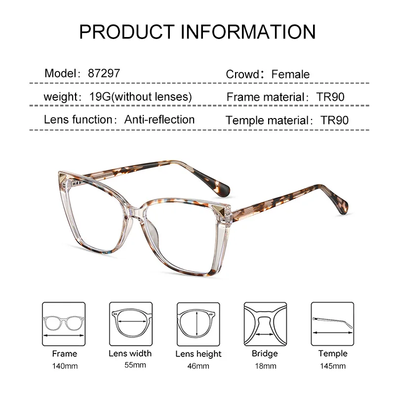 EYORA Currents Versatile Square Full Rim Reading Glasses Myopia Eyewear Hyperopia Anti Blue Ray Progressive Photochromic Eyewear
