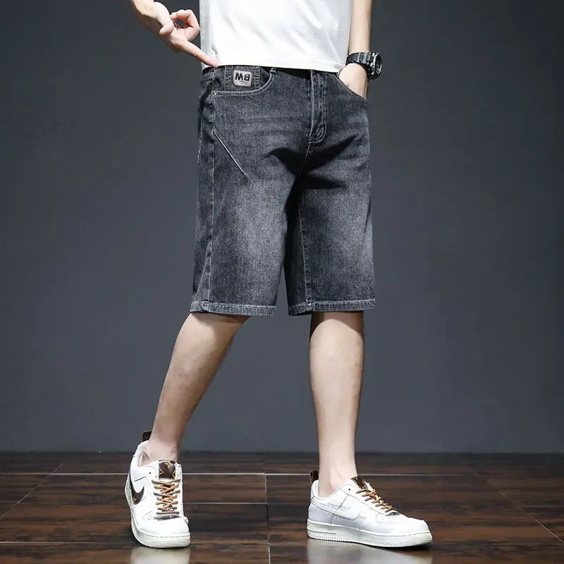 

Одежда 2000-х годов, новинка 2025, мужские потертые рваные джинсовые шорты, летние брюки с пятью точками, джинсовые шорты, повседневные модные короткие джинсы для мужчин